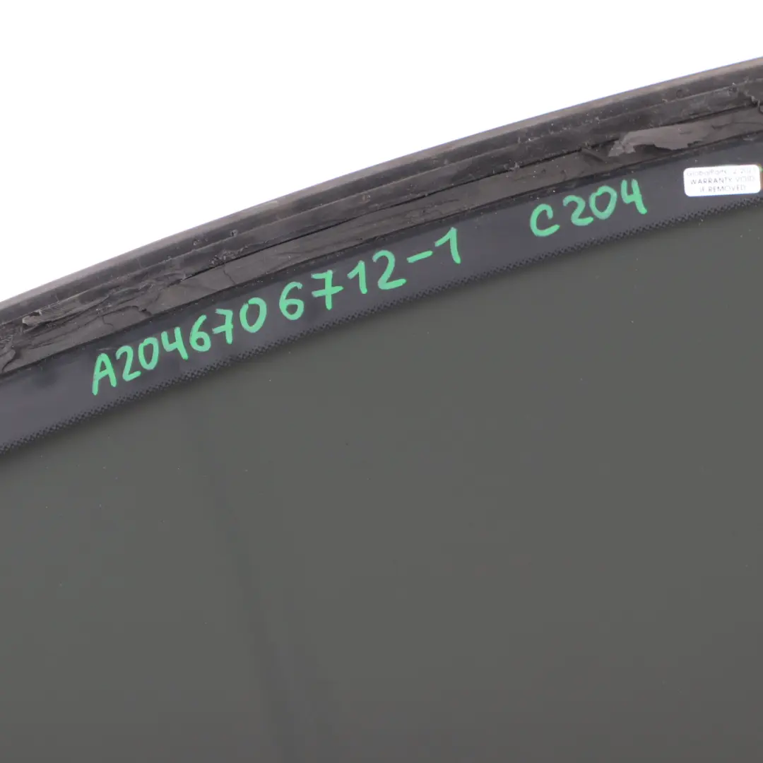 Mercedes C204 Quarter Side Window Glass Rear Left N/S Tinted - SKU A2046706712-1 - Part number A2046706712