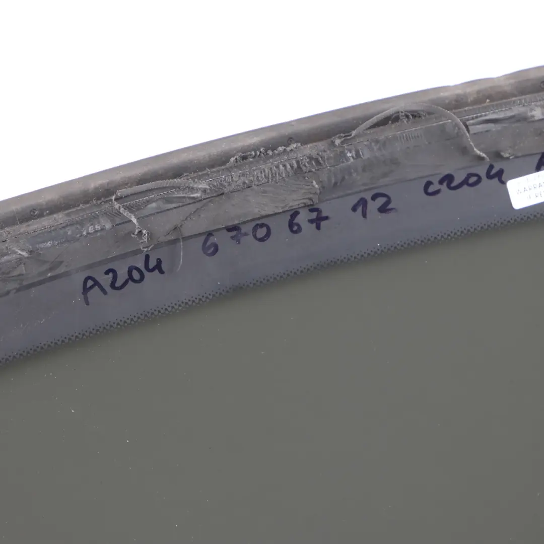 Quarter Side Window Glass Rear Left N/S Tinted to Mercedes W204 Coupe with Part number A2046706712 Mercedes W204 Coupe Quarter Side Window Glass Rear Left N/S Tinted - SKU A2046706712 - Part number A2046706712