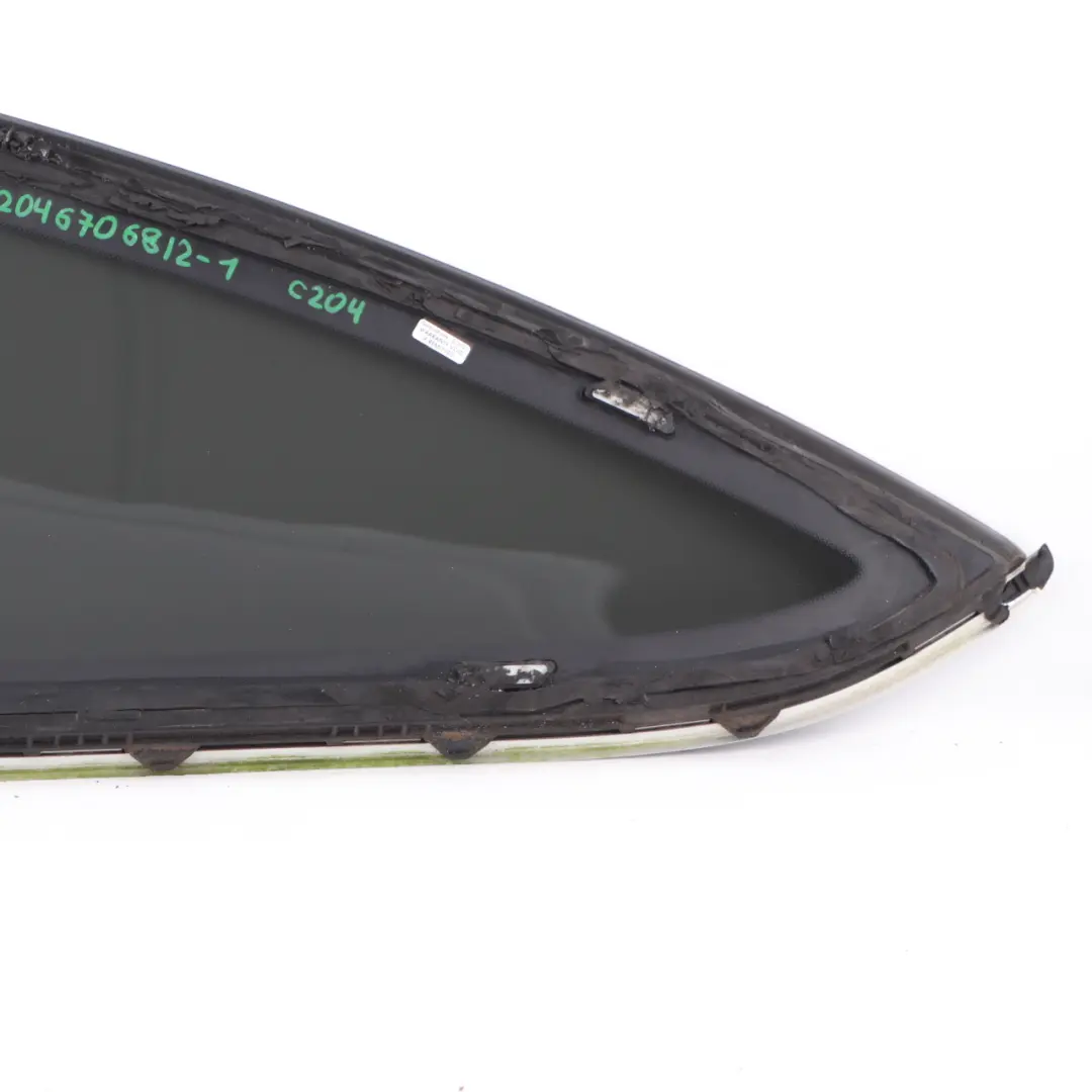 Quarter Side Window Glass Rear Right O/S Tinted to Mercedes C204 with Part number A2046706812 Mercedes C204 Quarter Side Window Glass Rear Right O/S Tinted - SKU A2046706812-1 - Part number A2046706812