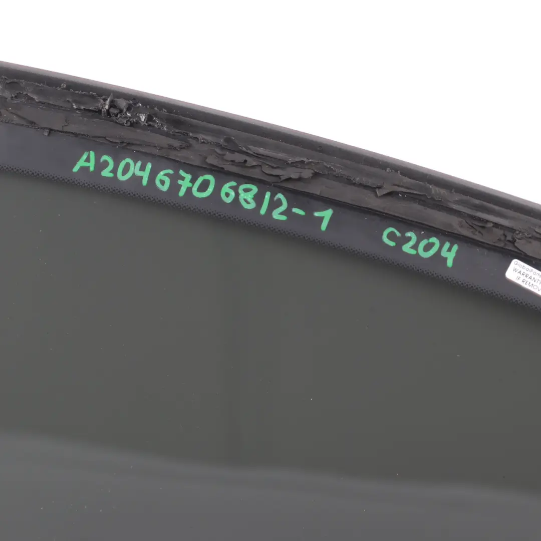 Quarter Side Window Glass Rear Right O/S Tinted to Mercedes C204 with Part number A2046706812 Mercedes C204 Quarter Side Window Glass Rear Right O/S Tinted - SKU A2046706812-1 - Part number A2046706812