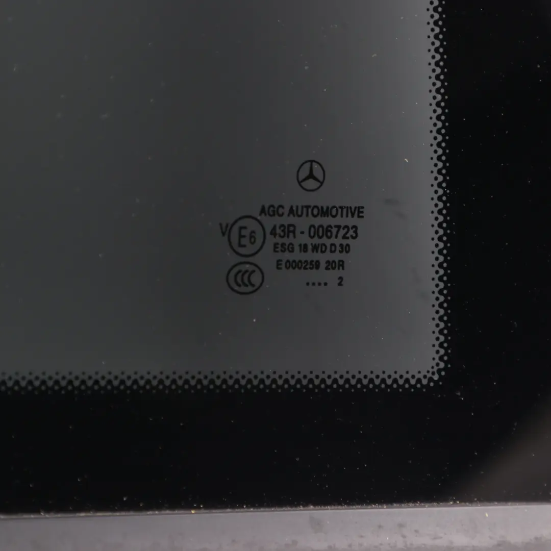 Quarter Side Window Glass Rear Right O/S Tinted to Mercedes C204 with Part number A2046706812 Mercedes C204 Quarter Side Window Glass Rear Right O/S Tinted - SKU A2046706812-1 - Part number A2046706812