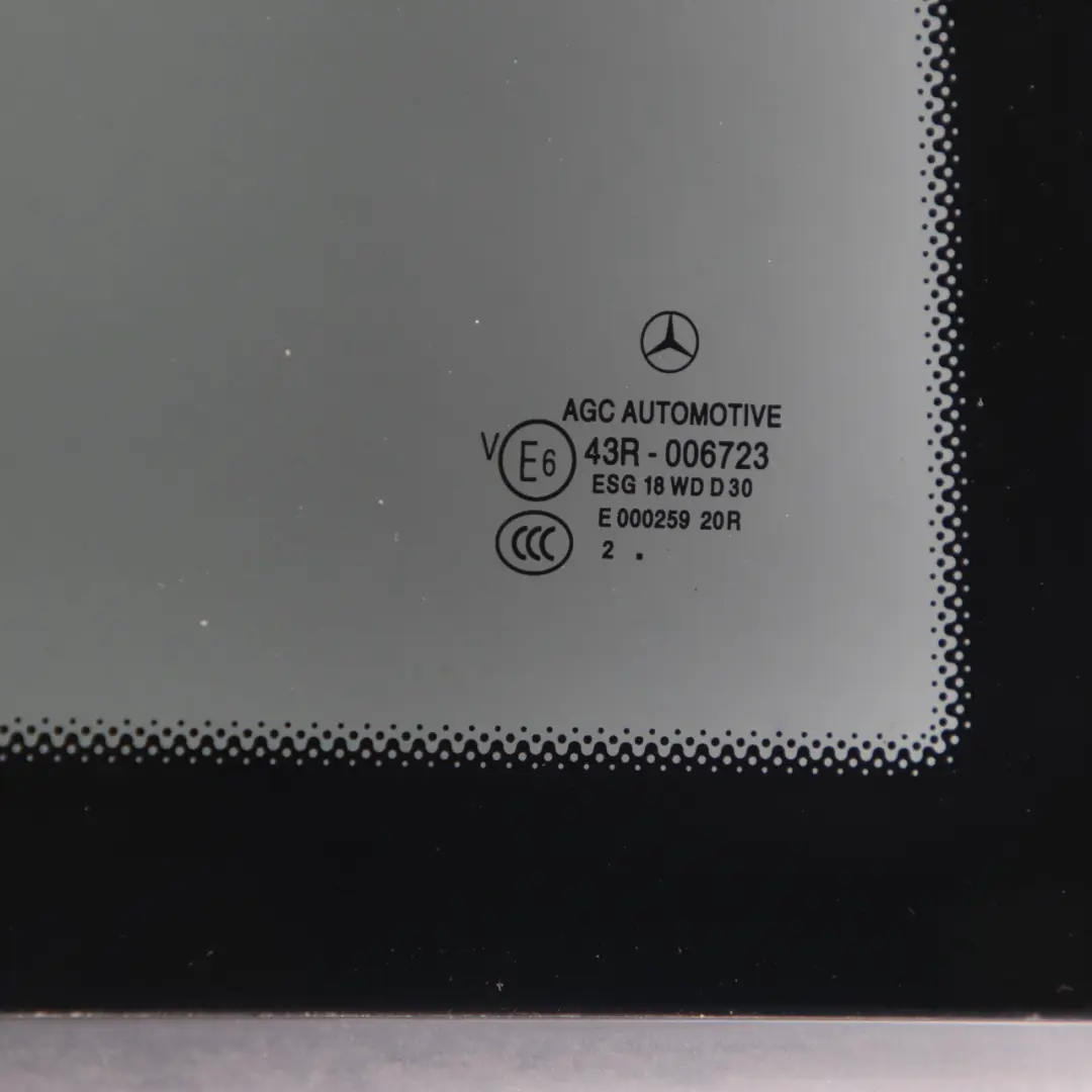 Quarter Side Window Glass Rear Right O/S Tinted to Mercedes W204 Coupe with Part number A2046706812 Mercedes W204 Coupe Quarter Side Window Glass Rear Right O/S Tinted - SKU A2046706812 - Part number A2046706812