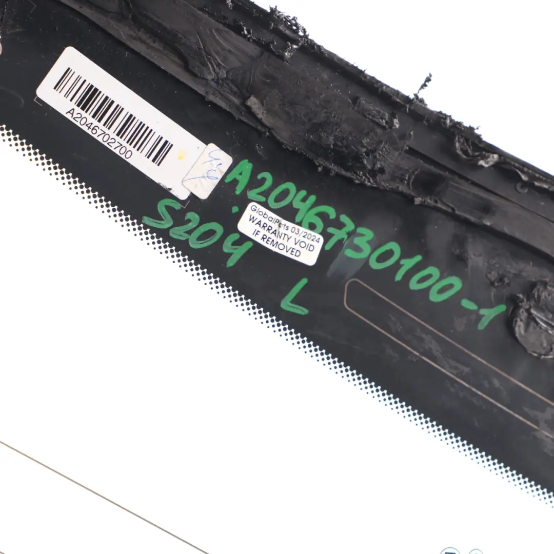 Quarter Side Window Glass Glazing Rear Left N/S Glazing AS2 to Mercedes S204 with Part number A2046730100 Mercedes S204 Quarter Side Window Glass Glazing Rear Left N/S Glazing AS2 - SKU A2046730100-1 - Part number A2046730100