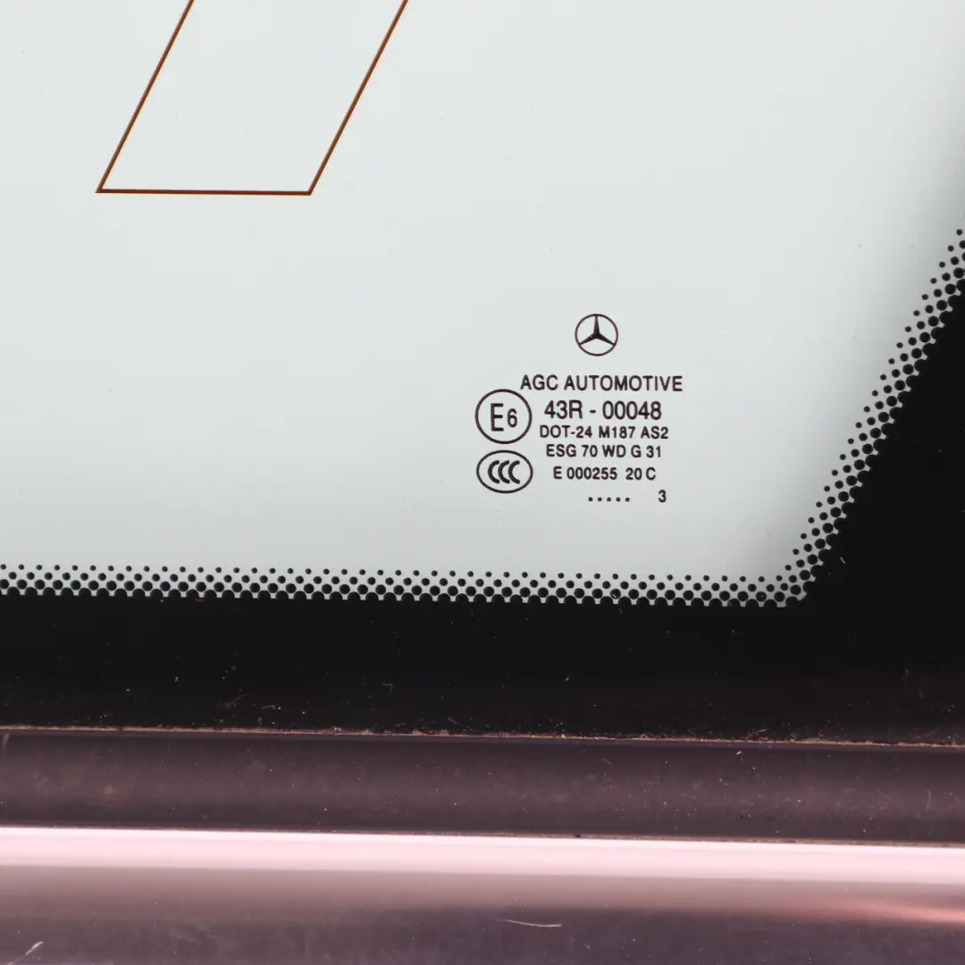 Mercedes W204 Hinten Rechts Viertel Seitenscheibe Grün Glas AS2 - SKU A2046730200 - Teilenummer A2046730200