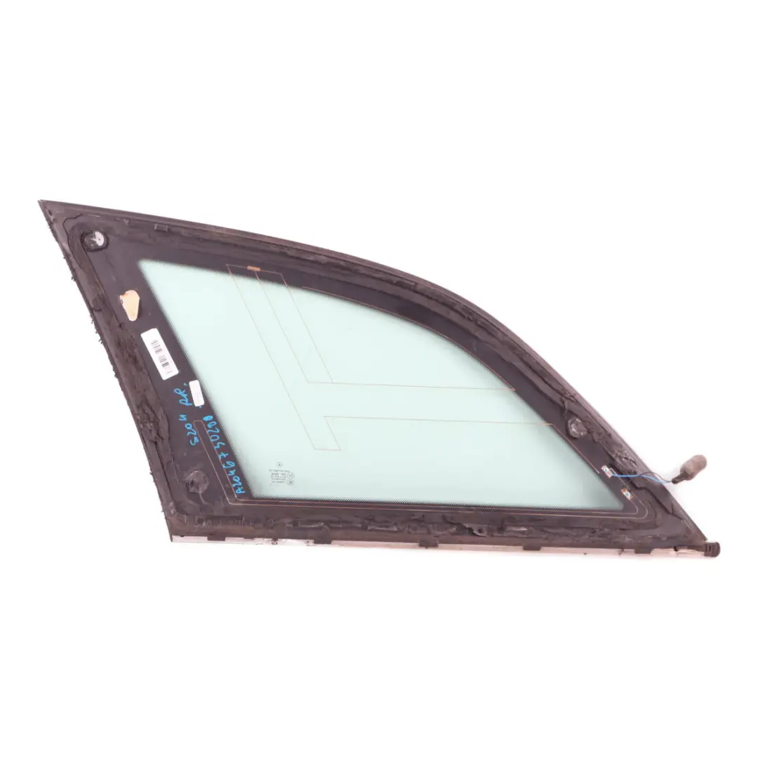 Mercedes W204 Finestra laterale posteriore destra quarto vetro verde AS2 - SKU A2046730200 - Numero di parte A2046730200