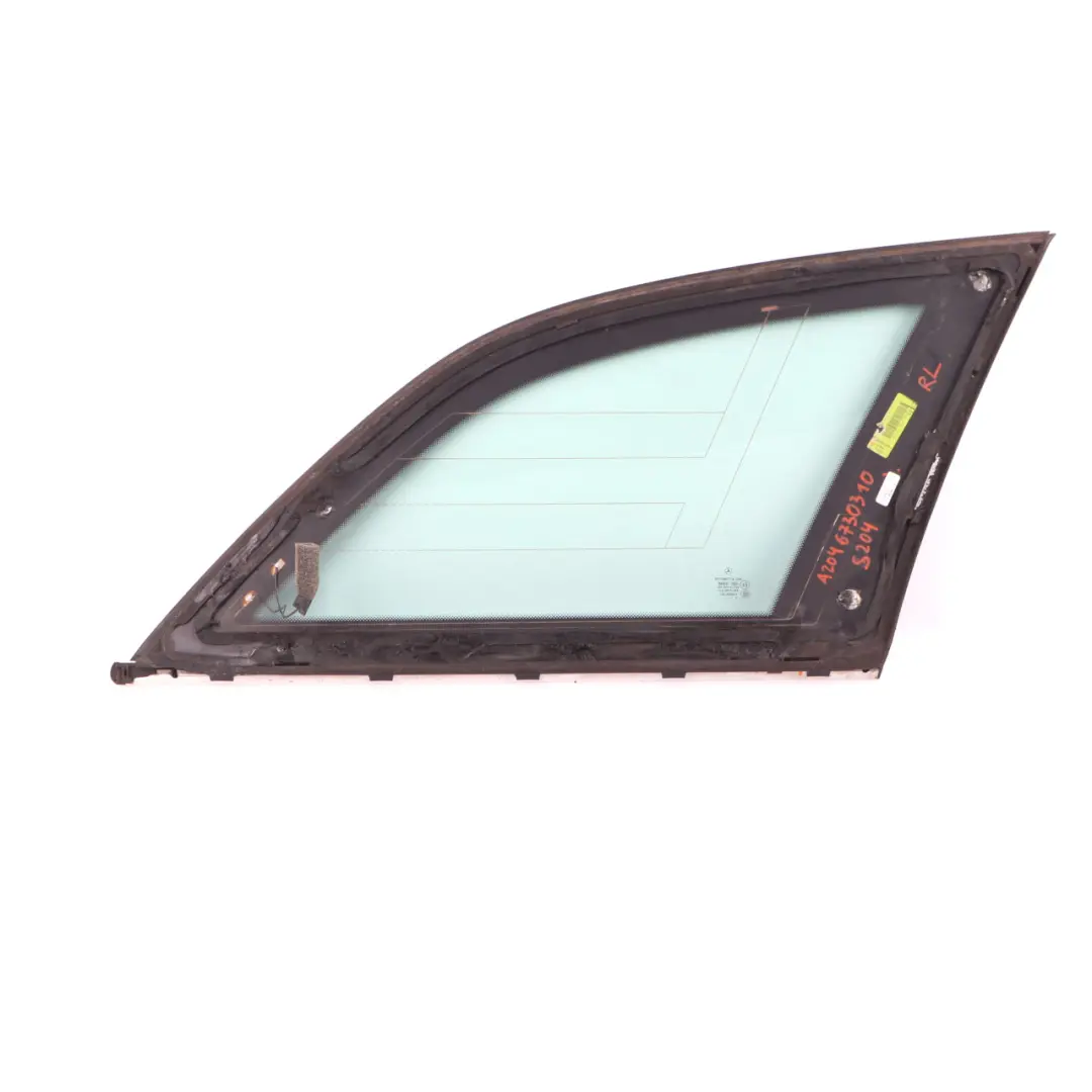 Quarter Side Window Glass Rear Left N/S AS2 to Mercedes S204 with Part number A2046730310 Mercedes S204 Quarter Side Window Glass Rear Left N/S AS2 - SKU A2046730310 - Part number A2046730310
