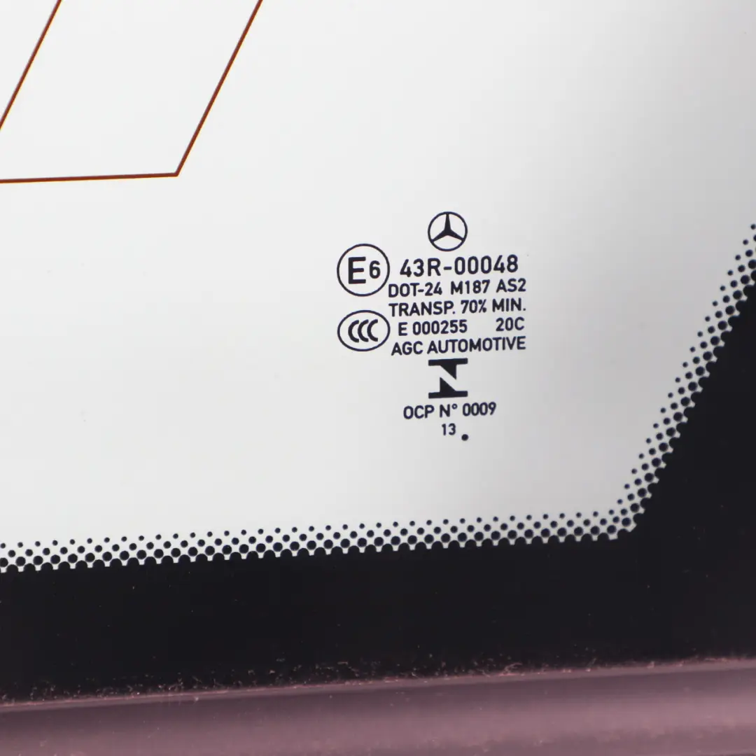 Side Window Glass Rear Right O/S Quarter Glazing Green AS2 to Mercedes S204 Estate with Part number A2046730600 Mercedes S204 Estate Side Window Glass Rear Right O/S Quarter Glazing Green AS2 - SKU A2046730600 - Part number A2046730600