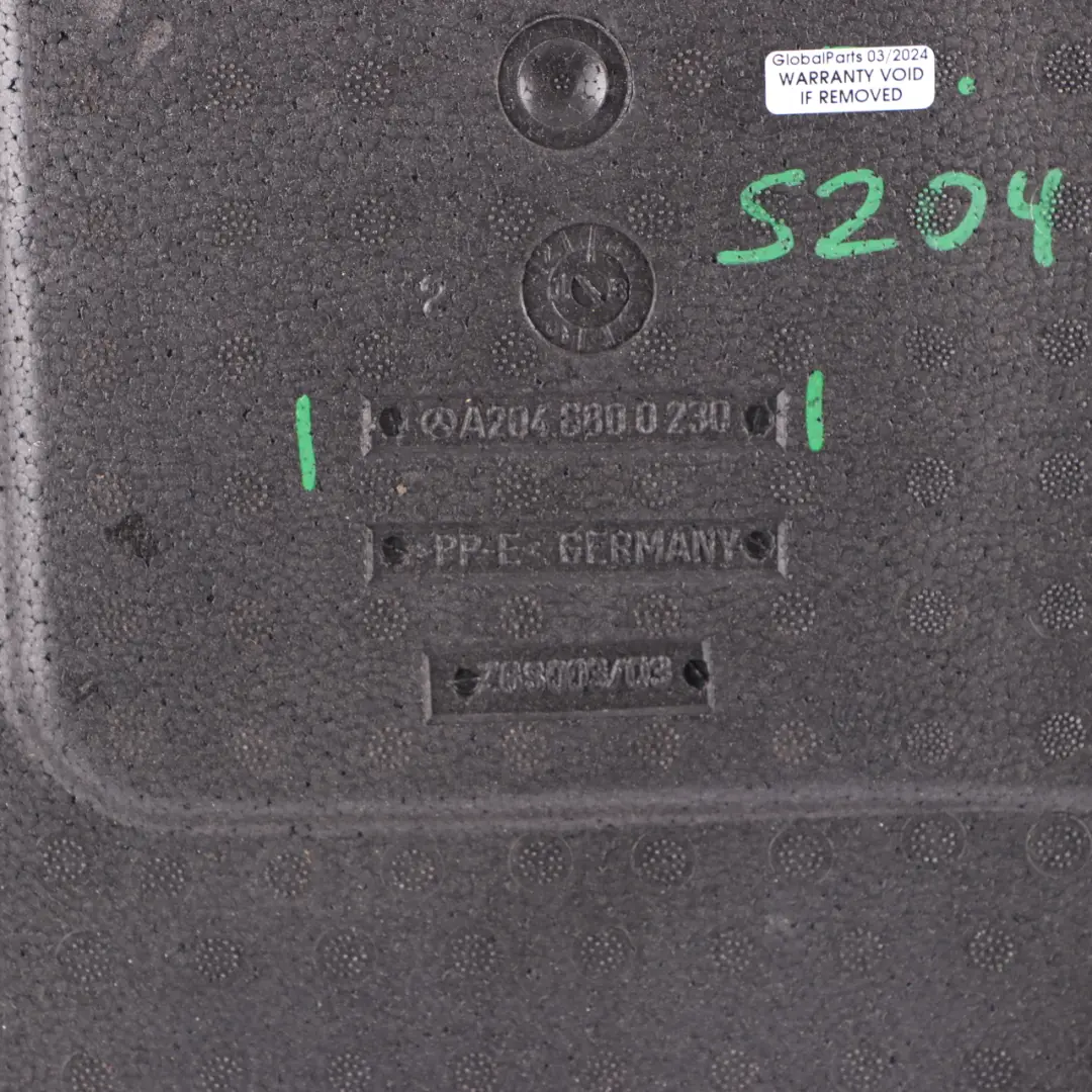 Boot Trunk Estate Loading Floor Panel Tool Kit Foam to Mercedes S204 with Part number A2046800230 Mercedes S204 Boot Trunk Estate Loading Floor Panel Tool Kit Foam - SKU A2046800230-1 - Part number A2046800230