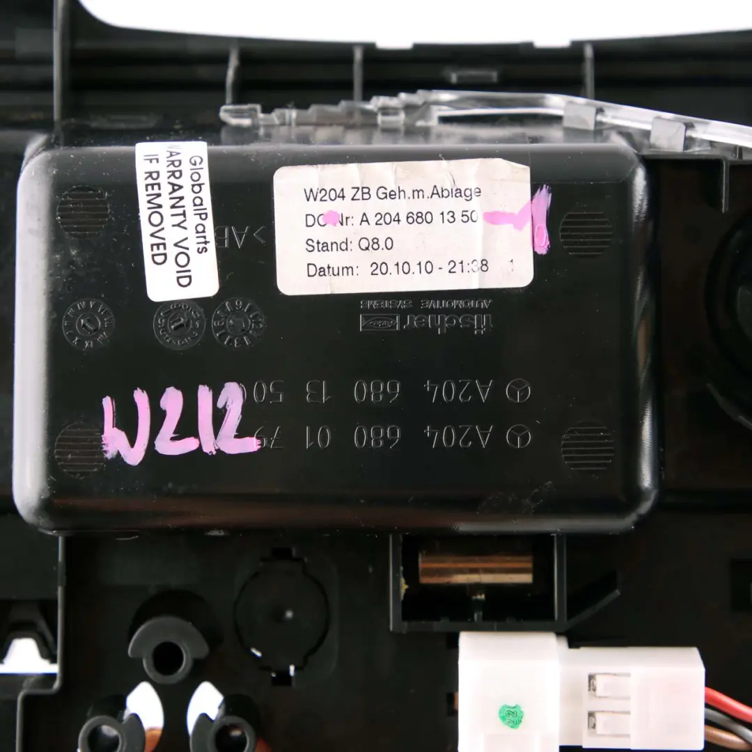 Mercedes W204 W212 Consola Central Cenicero Encendedor Tapa Madera - SKU A2046801350-1 - Número de pieza A2046801350