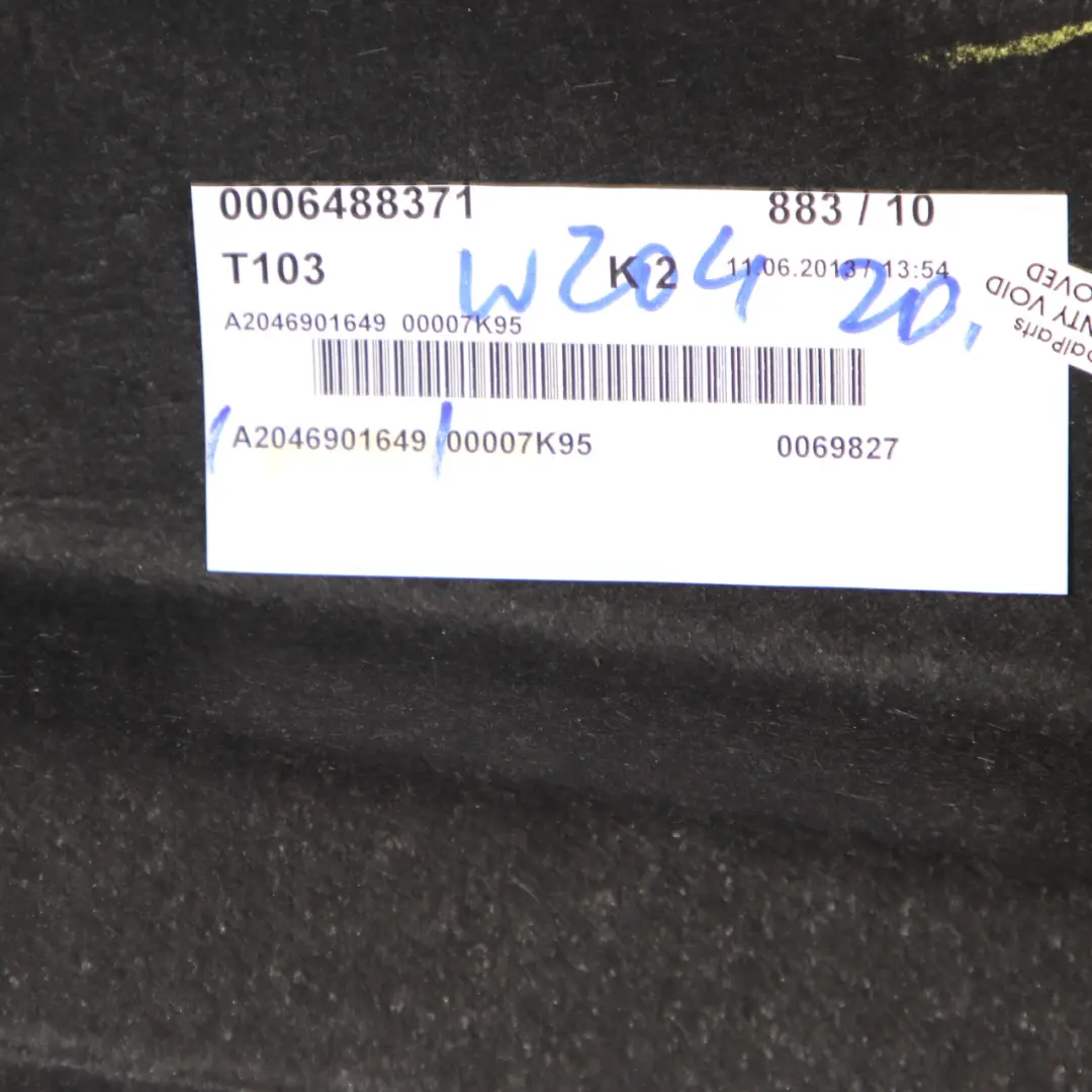 Mercedes W204 Parcel Shelf Trim Estate Boot Trunk Covering Panelling Grey - SKU A2046901649 - Part number A2046901649
