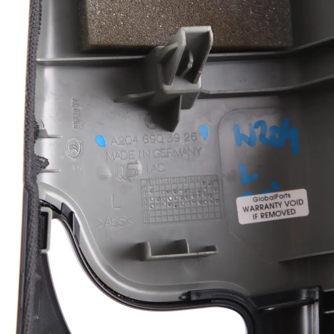  Copripilastro Mercedes W204 Sinistra Colonna Rivestimento Interno - SKU A2046903926 - Numero di parte A2046903926
