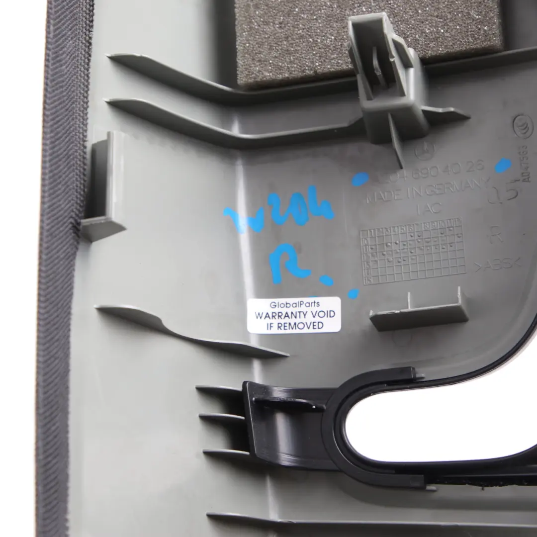  Copripilastro Mercedes W204 Destra Colonna Rivestimento Interno Nero - SKU A2046904026 - Numero di parte A2046904026