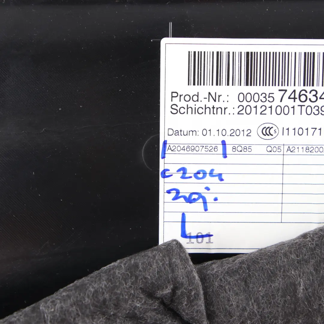 Mercedes C204 Seitliche Verkleidung Hinten Links Seitliche Abdeckung Leder Beige - SKU A2046907526 - Teilenummer A2046907526