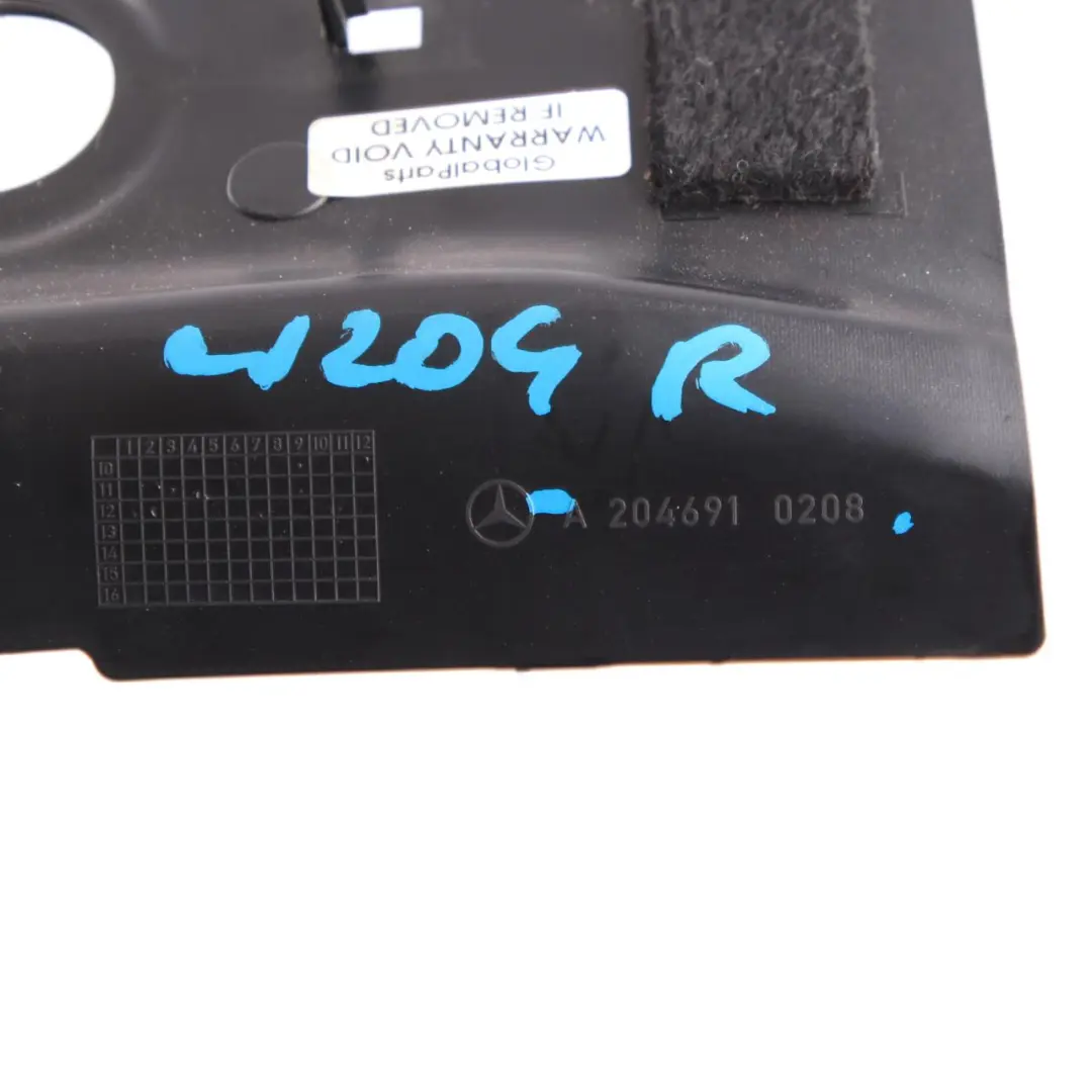 B Säulenabdeckung Mercedes W204 Säule Rechts Verkleidung Schwarz - SKU A2046910208 - Teilenummer A2046910208