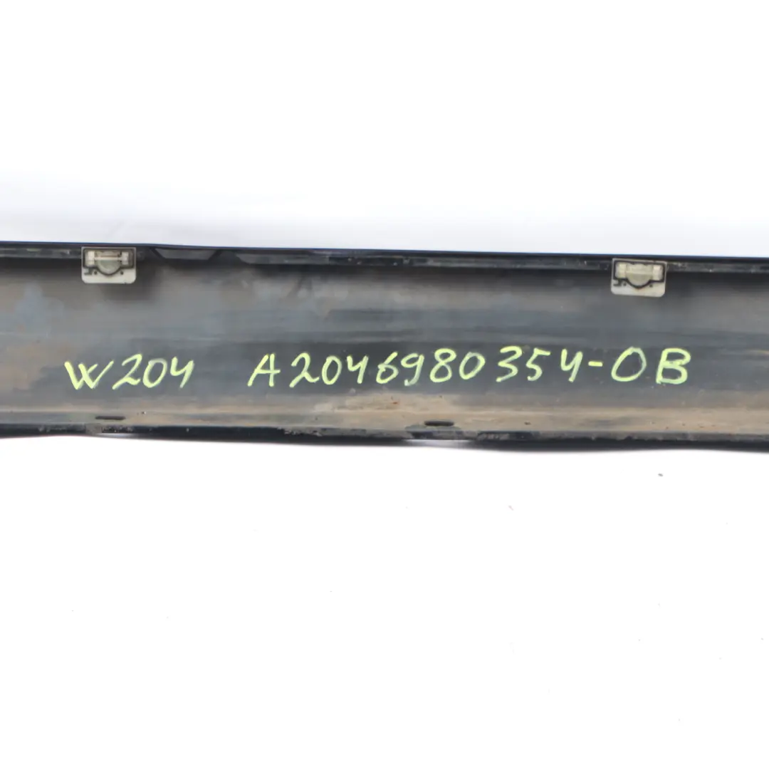 Mercedes W204 Side Skirt Door Sill Cover Left N/S Obsidian Black Metallic - 197 - SKU A2046980354-OB - Part number A2046980354