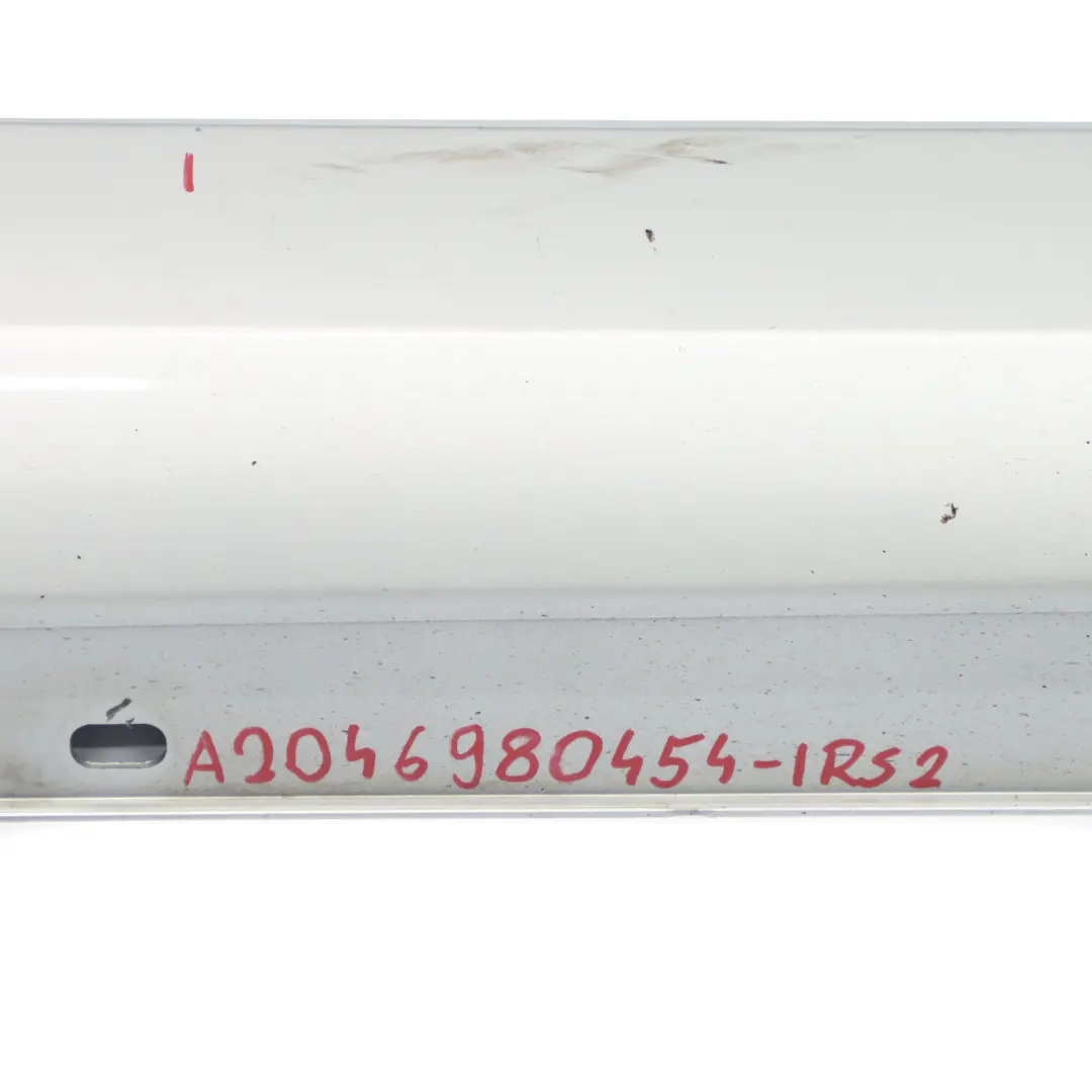 Mercedes W204 Side Skirt Door Sill Cover Right O/S Iridium Silver Metallic - 775 - SKU A2046980454-IRS2 - Part number A2046980454