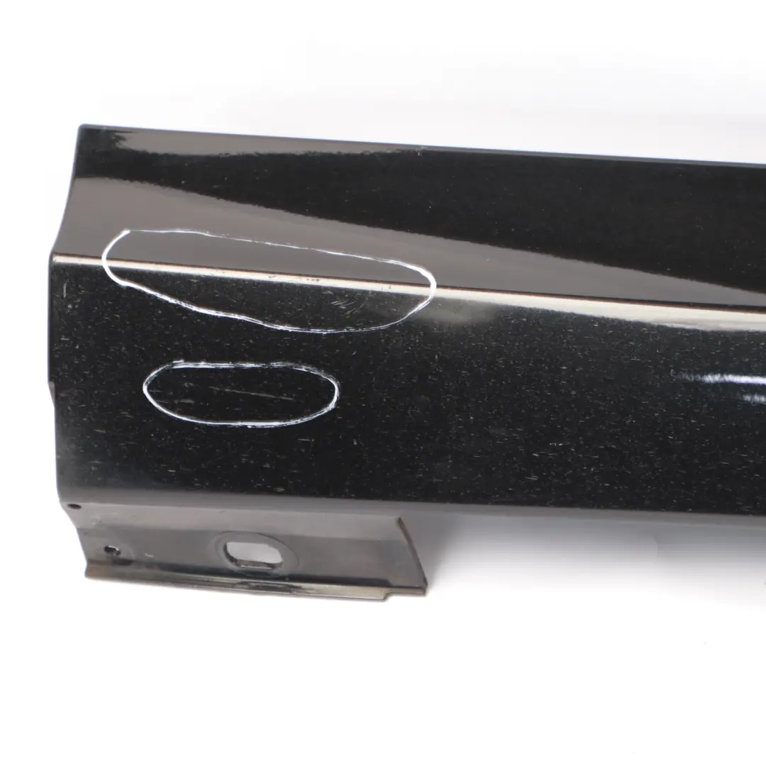 Mercedes W204 Side Skirt Door Sill Cover Right O/S Obsidian Black Metallic - 197 - SKU A2046980454-OB - Part number A2046980454