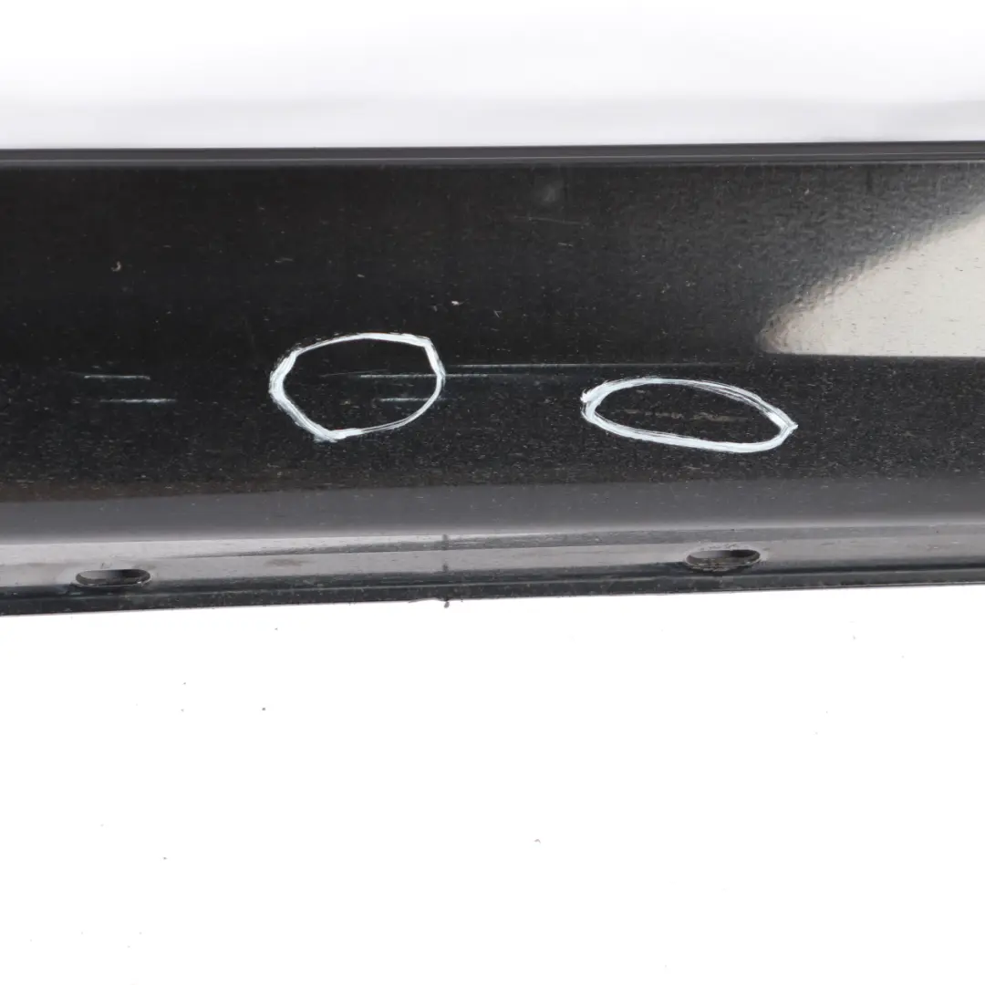 Mercedes W204 Side Skirt Door Sill Cover Right O/S Obsidian Black Metallic - 197 - SKU A2046980454-OB - Part number A2046980454