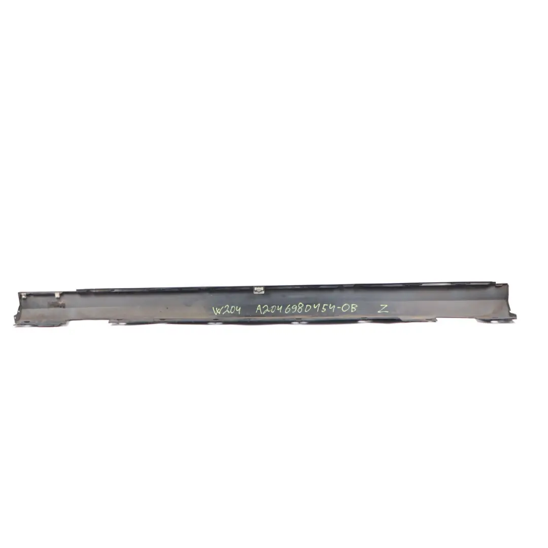 Mercedes W204 Side Skirt Door Sill Cover Right O/S Obsidian Black Metallic - 197 - SKU A2046980454-OB - Part number A2046980454