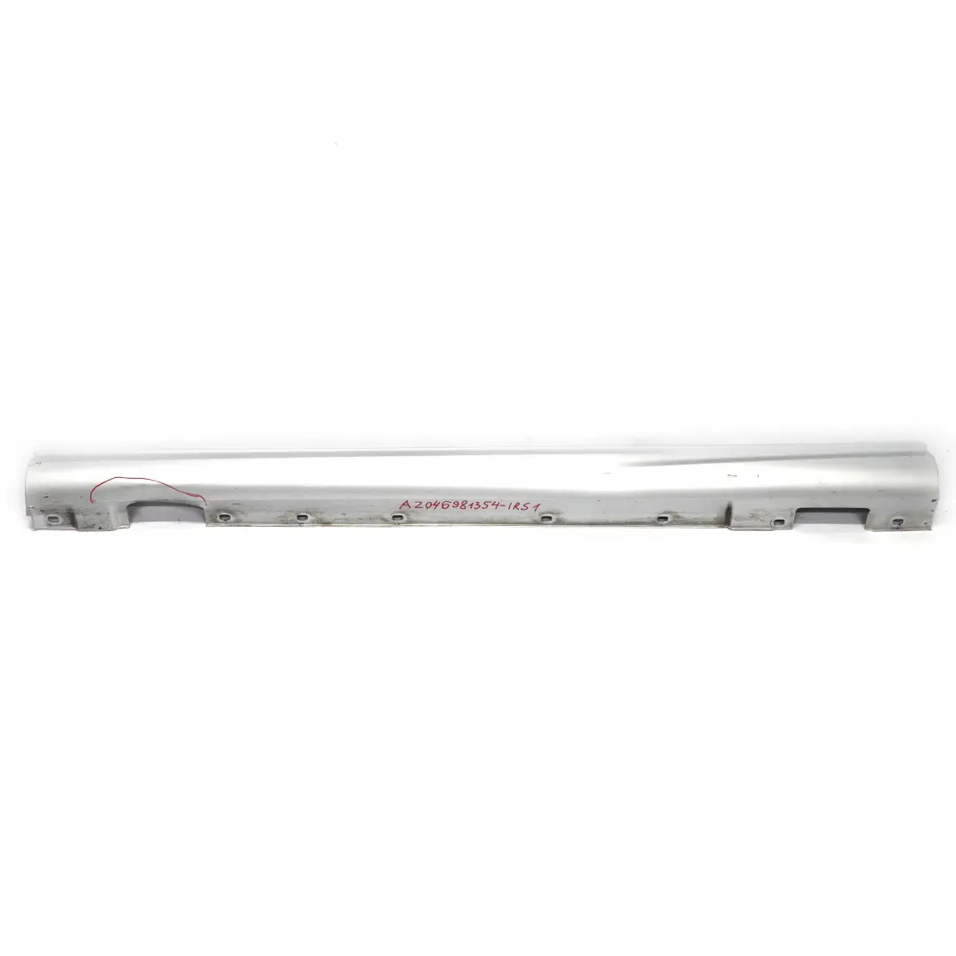 Mercedes W204 Side Skirt Door Sill Cover Left N/S Iridium Silver Metallic - 775 - SKU A2046981354-IRS1 - Part number A2046981354