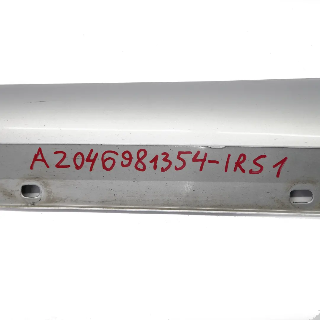 Mercedes W204 Side Skirt Door Sill Cover Left N/S Iridium Silver Metallic - 775 - SKU A2046981354-IRS1 - Part number A2046981354
