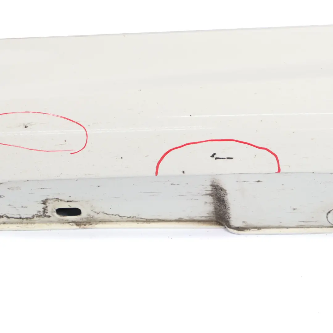 Door Sill Side Cover Skirt Right O/S Calcite White - 650 to Mercedes W204 with Part number A2046981454 Mercedes W204 Door Sill Side Cover Skirt Right O/S Calcite White - 650 - SKU A2046981454-CW - Part number A2046981454