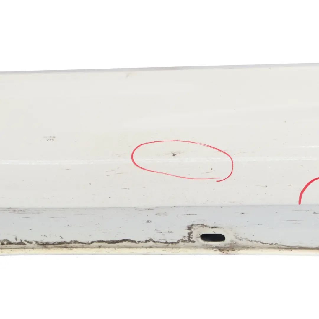Mercedes W204 Door Sill Side Cover Skirt Right O/S Calcite White - 650 - SKU A2046981454-CW - Part number A2046981454