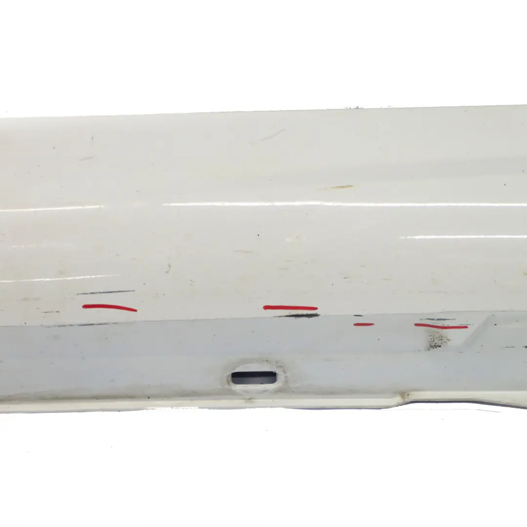 Side Skirt Door Sill Cover Left N/S Calcite White 650 Mercedes C204 AMG - SKU A2046982554-CW - Part number A2046982554