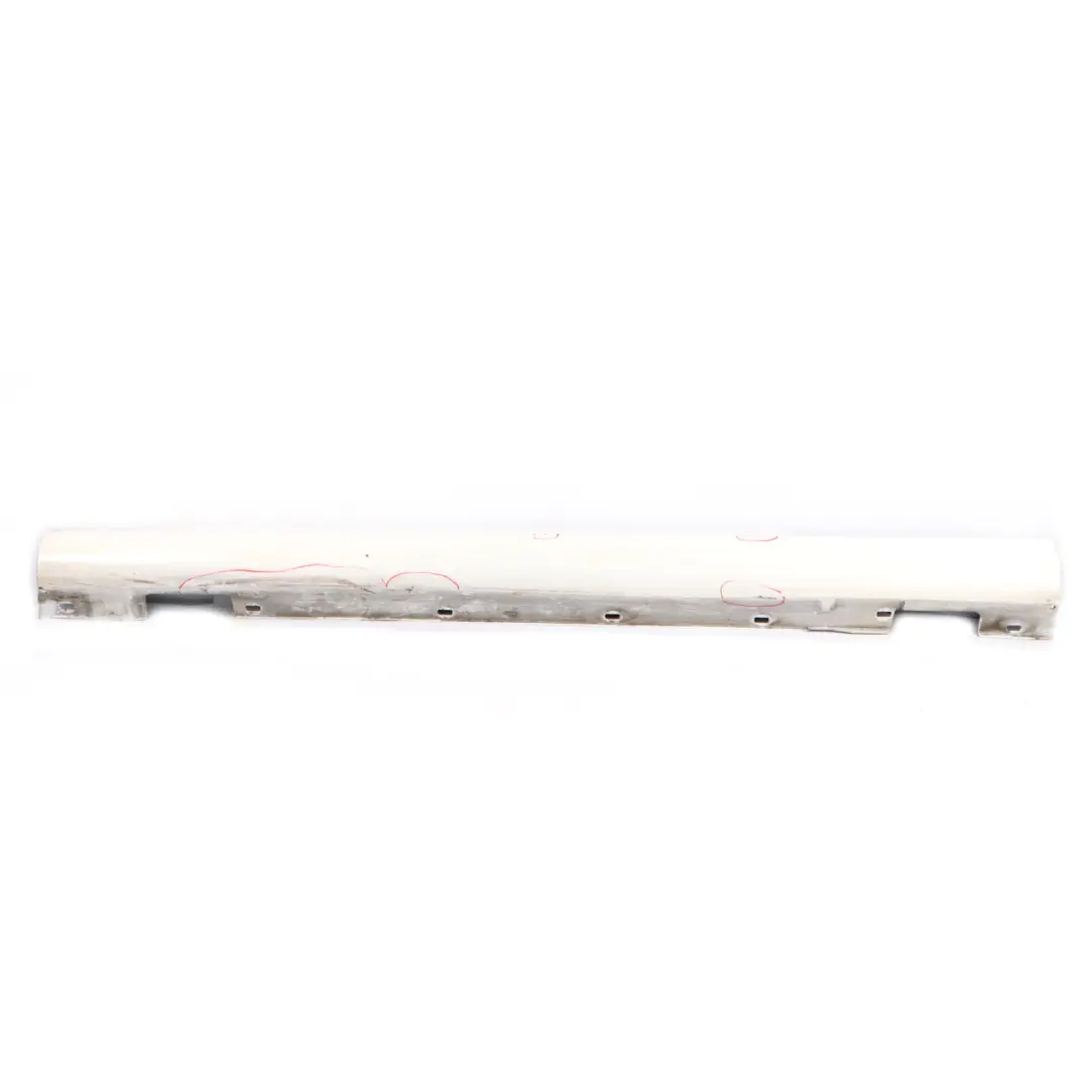 Mercedes C204 AMG Side Skirt Styling Door Sill Cover Left N/S Polar White - 149 - SKU A2046982554-POL - Part number A2046982554