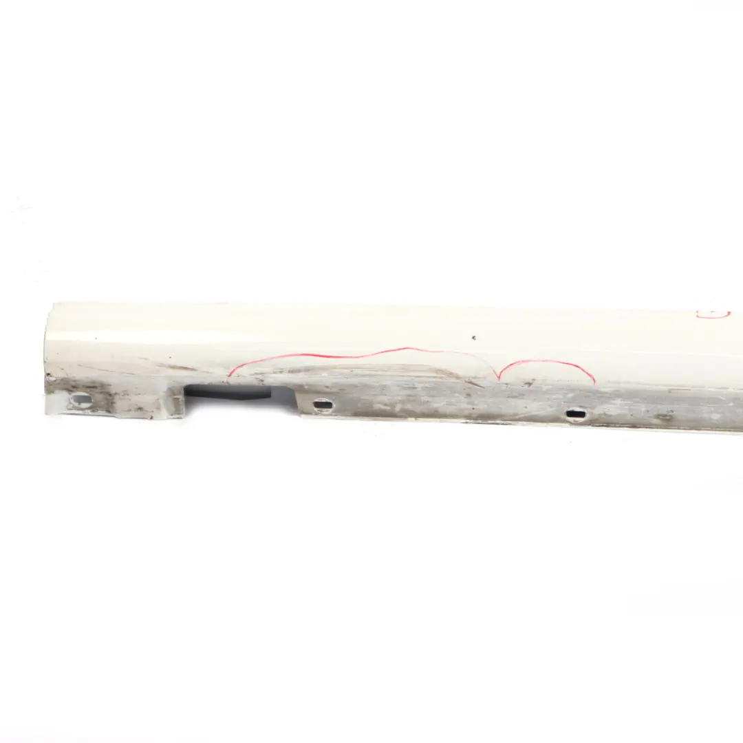 Mercedes C204 AMG Side Skirt Styling Door Sill Cover Left N/S Polar White - 149 - SKU A2046982554-POL - Part number A2046982554