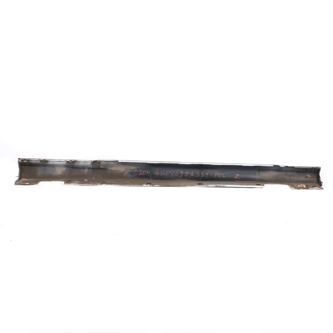 Mercedes C204 AMG Side Skirt Styling Door Sill Cover Left N/S Polar White - 149 - SKU A2046982554-POL - Part number A2046982554
