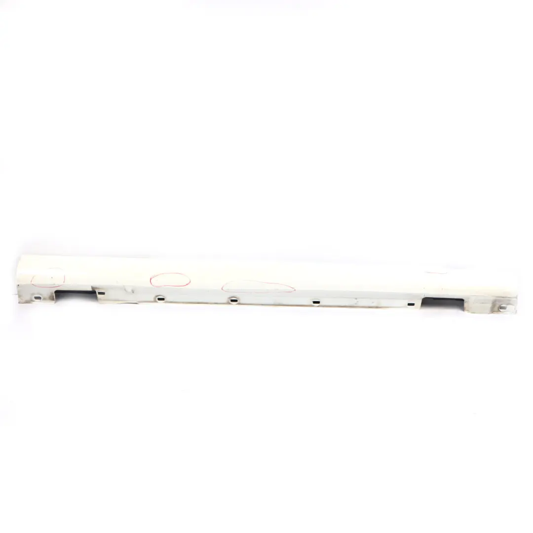 Mercedes C204 AMG Styling Side Skirt Door Sill Cover Right O/S Polar Silver 149 - SKU A2046982654-POL - Part number A2046982654