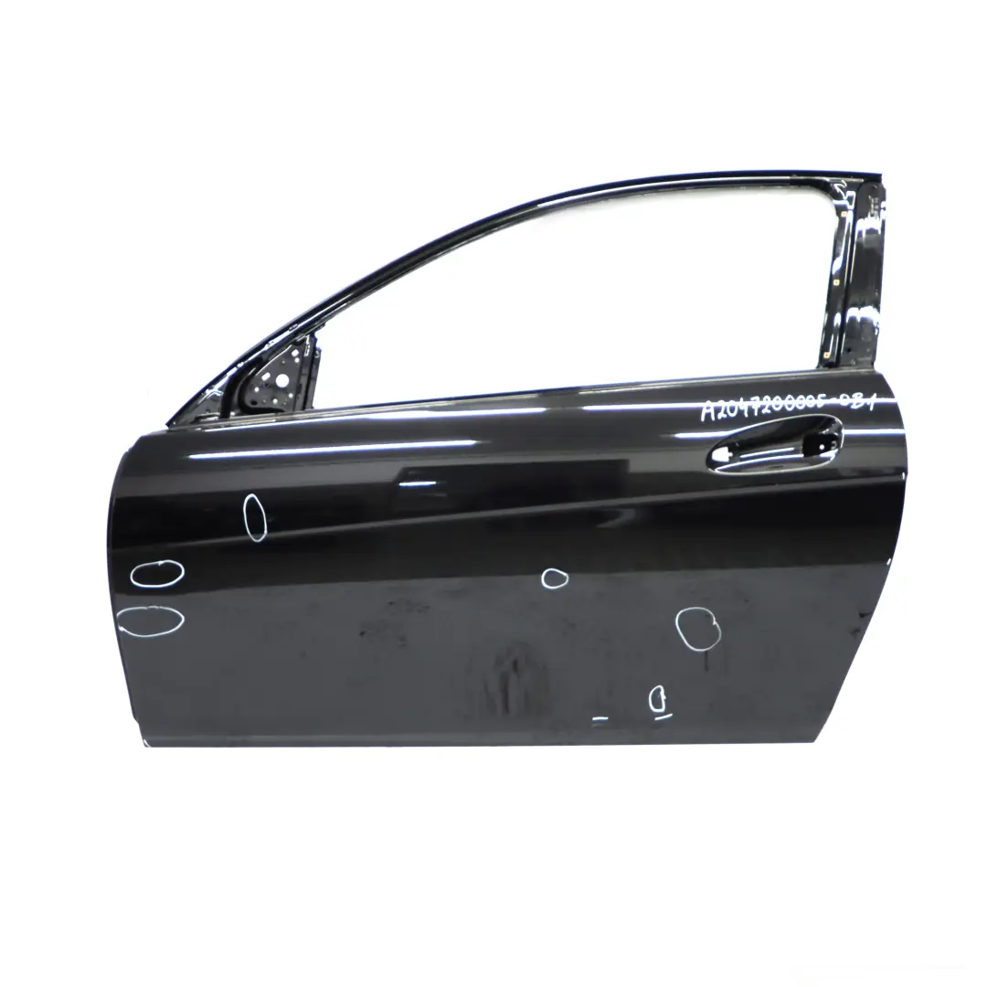 Mercedes C204 W204 Coupe Door Front Left N/S Obsidian Black Metallic - 197 - SKU A2047200005-OB1 - Part number A2047200005