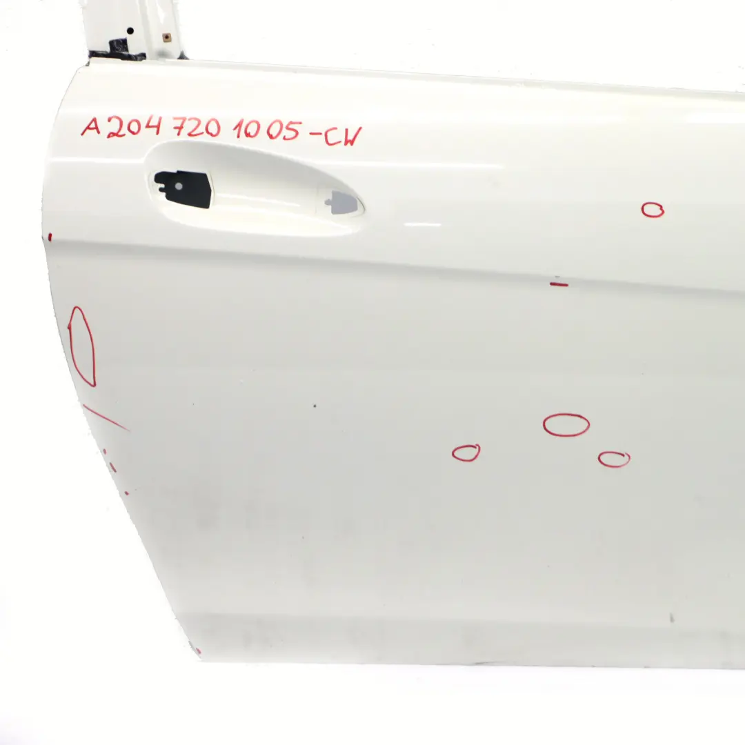 Mercedes C204 Drzwi Prawe Przednie Calcite White Biały - 650 - SKU A2047201005-CW - Numer Części A2047201005