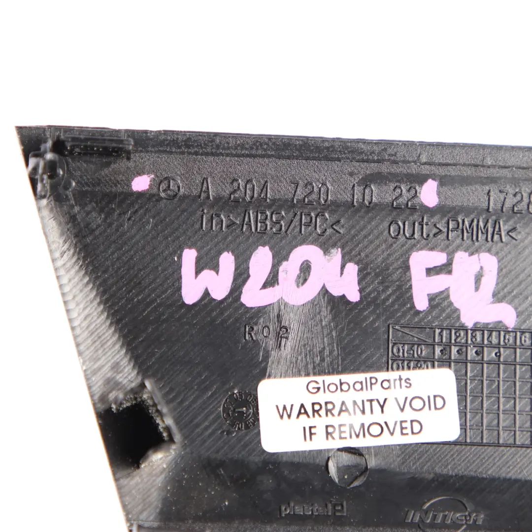 modanatura porta anteriore destra striscia nero lucido per Mercedes W204 con numero di parte A2047201022 Mercedes W204 modanatura porta anteriore destra striscia nero lucido - SKU A2047201022 - Numero di parte A2047201022