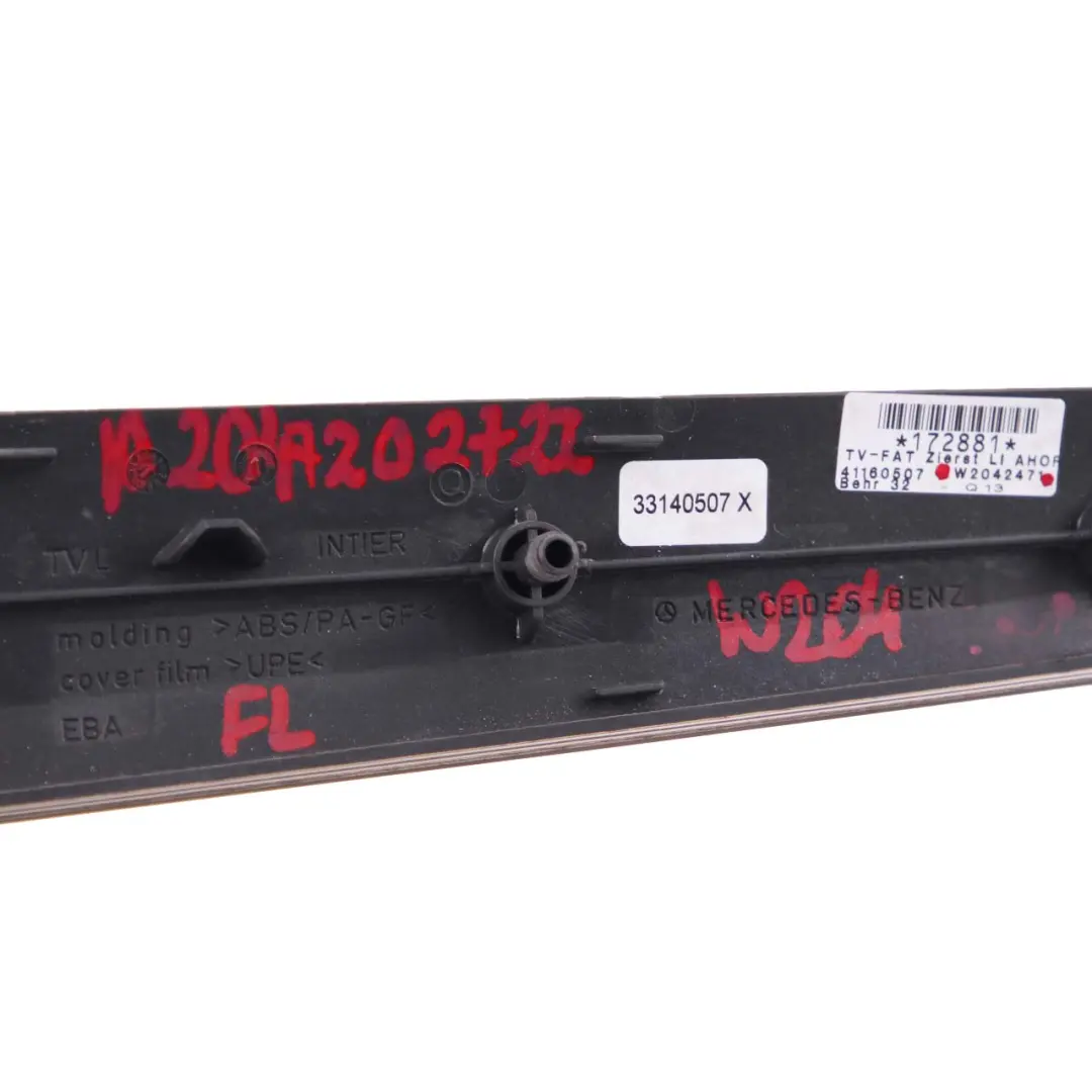 Mercedes W204 Door Strip Trim Cover Moulding Front Left N/S Wood - SKU A2047202722 - Part number A2047202722