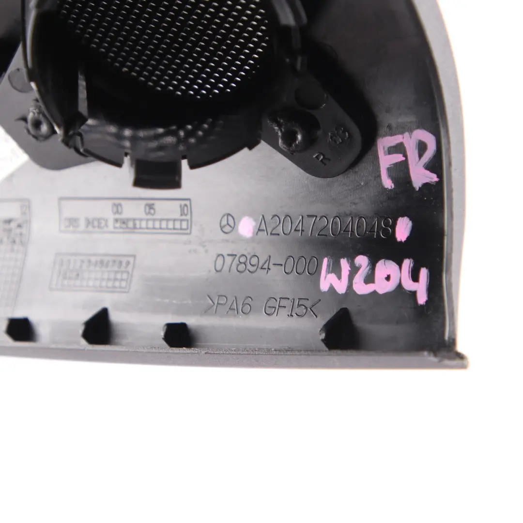 Mercedes W204 Tapa Altavoz Tweeter Delantero Derecho Panel Embellecedor Puerta - SKU A2047204048 - Número de pieza A2047204048