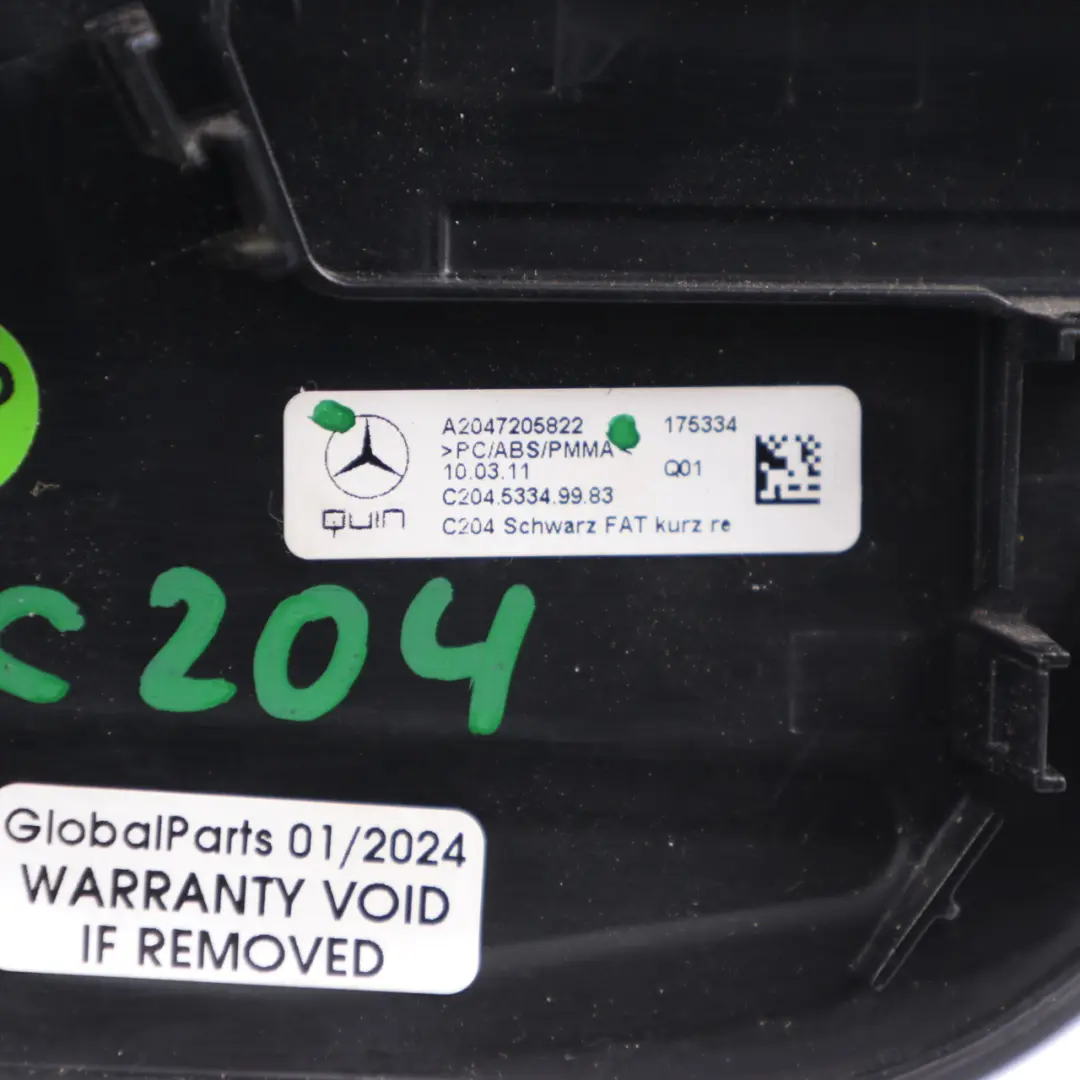 Mercedes W204 Door Strip Front Right O/S Trim Interior Panel Black - SKU A2047205822 - Part number A2047205822