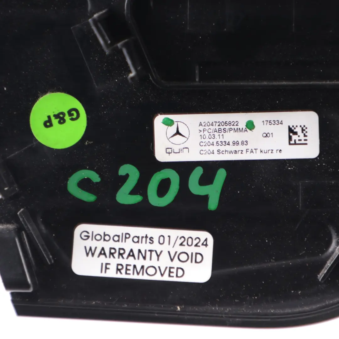 Door Strip Front Right O/S Trim Interior Panel Black to Mercedes W204 with Part number A2047205822 Mercedes W204 Door Strip Front Right O/S Trim Interior Panel Black - SKU A2047205822 - Part number A2047205822