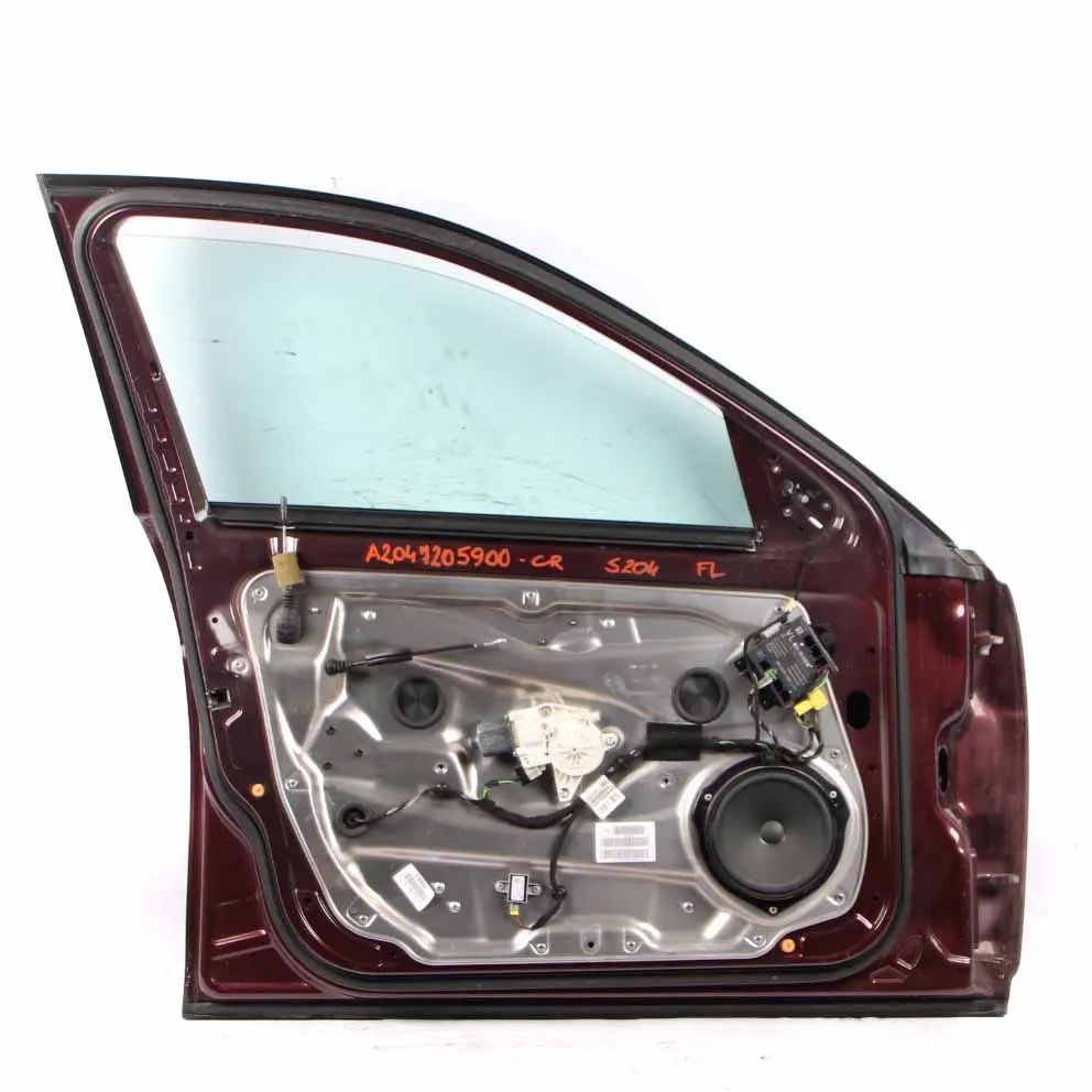 Door Front Left N/S Covering Carneol Red Metallic - 544 to Mercedes W204 with Part number A2047205900 Mercedes W204 Door Front Left N/S Covering Carneol Red Metallic - 544 - SKU A2047205900-CR - Part number A2047205900