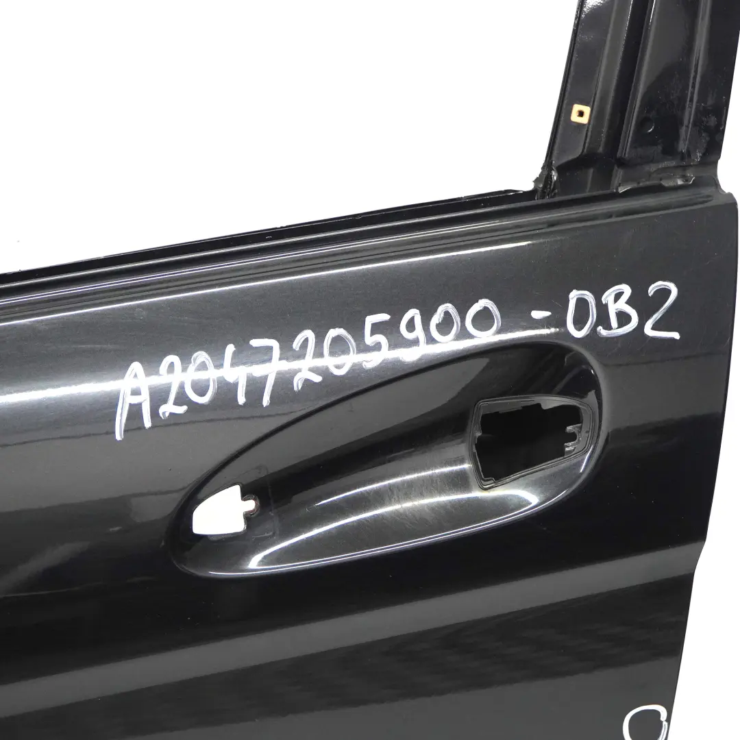 Mercedes W204 Door Front Left N/S Covering Obsidian Black Metallic - 197 - SKU A2047205900-OB2 - Part number A2047205900