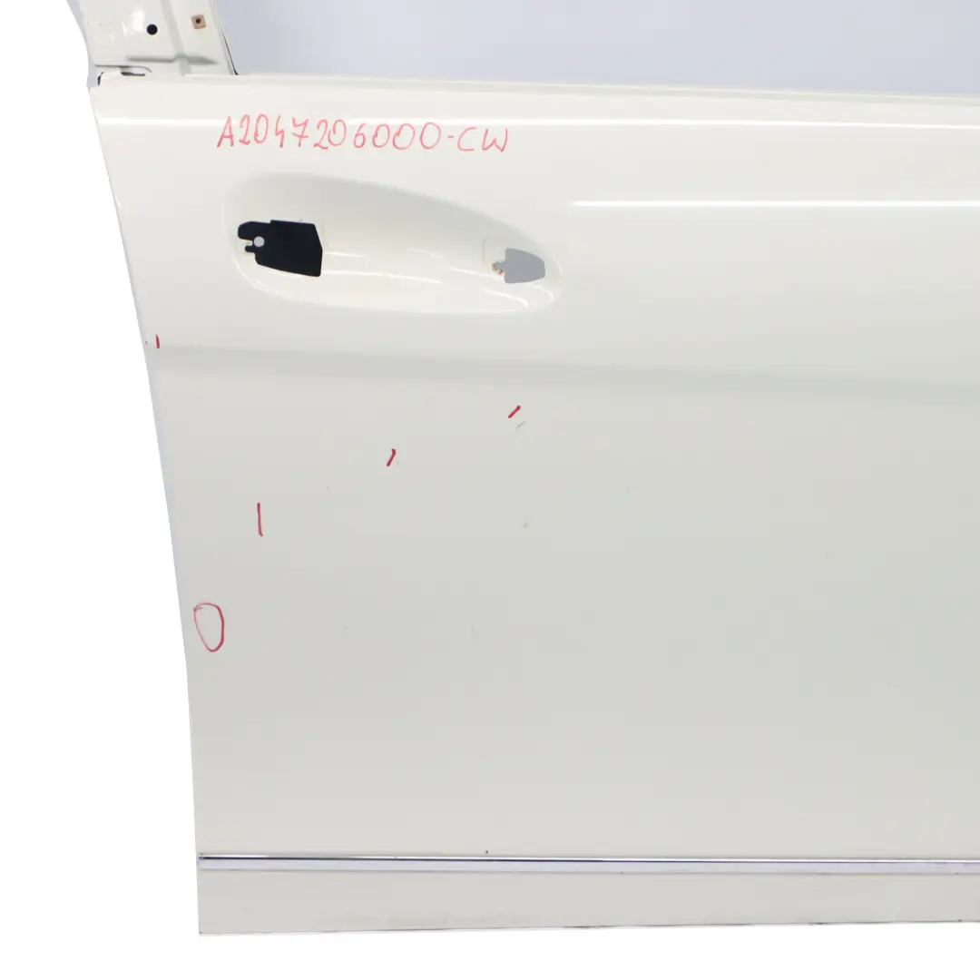 Mercedes W204 Door Front Right O/S Covering Calcite White - 650 - SKU A2047206000-CW - Part number A2047206000