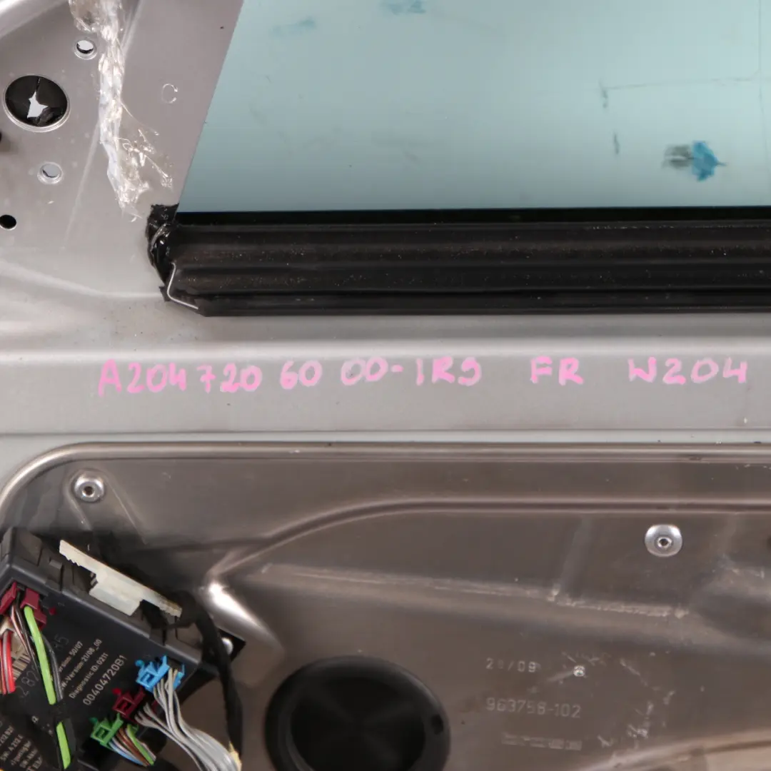 Door Front Right O/S Iridium Silver Metallic - 775 to Mercedes W204 with Part number A2047206000 Mercedes W204 Door Front Right O/S Iridium Silver Metallic - 775 - SKU A2047206000-IRS - Part number A2047206000
