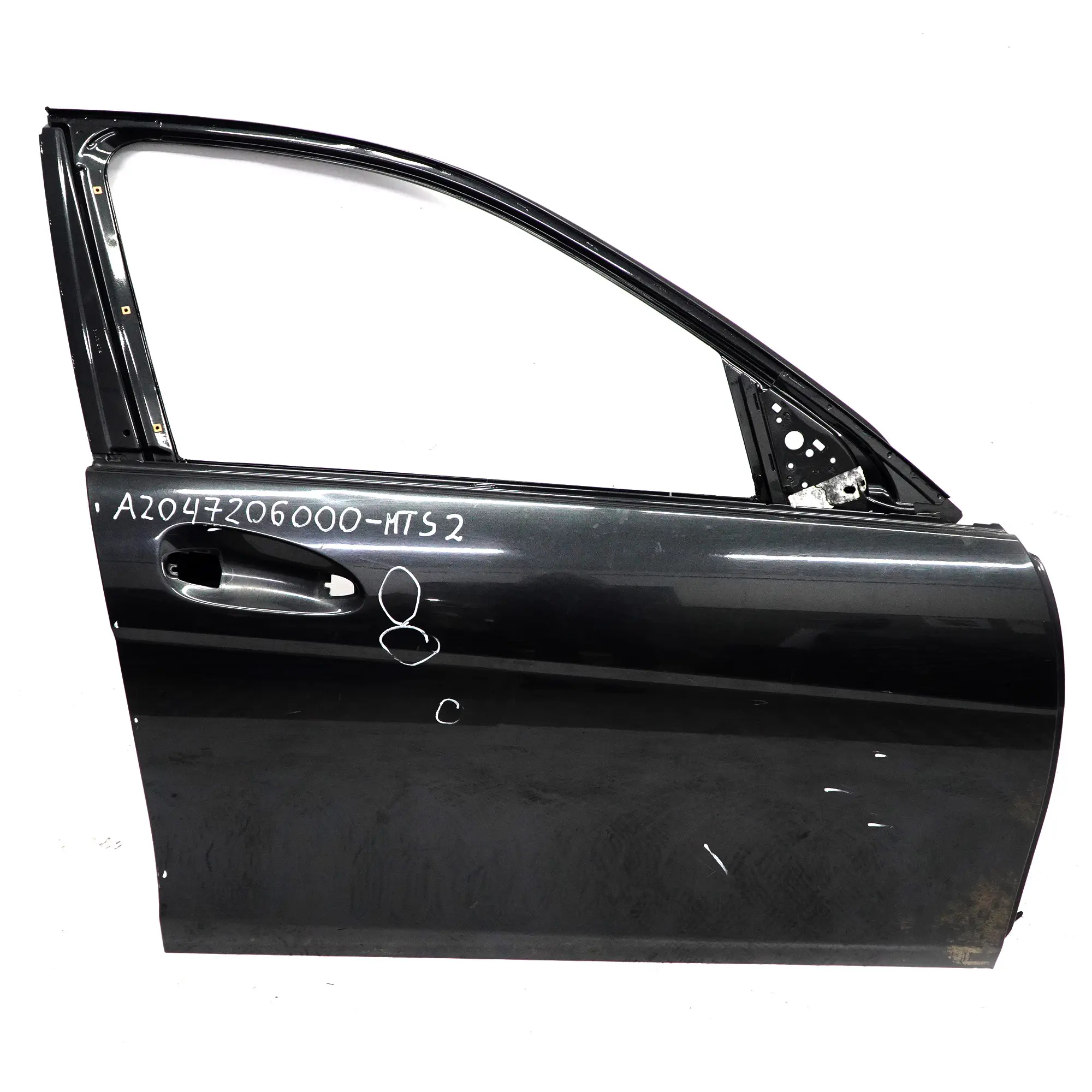 Mercedes W204 Door Front Right O/S Covering Magnetite Black Metallic - 183