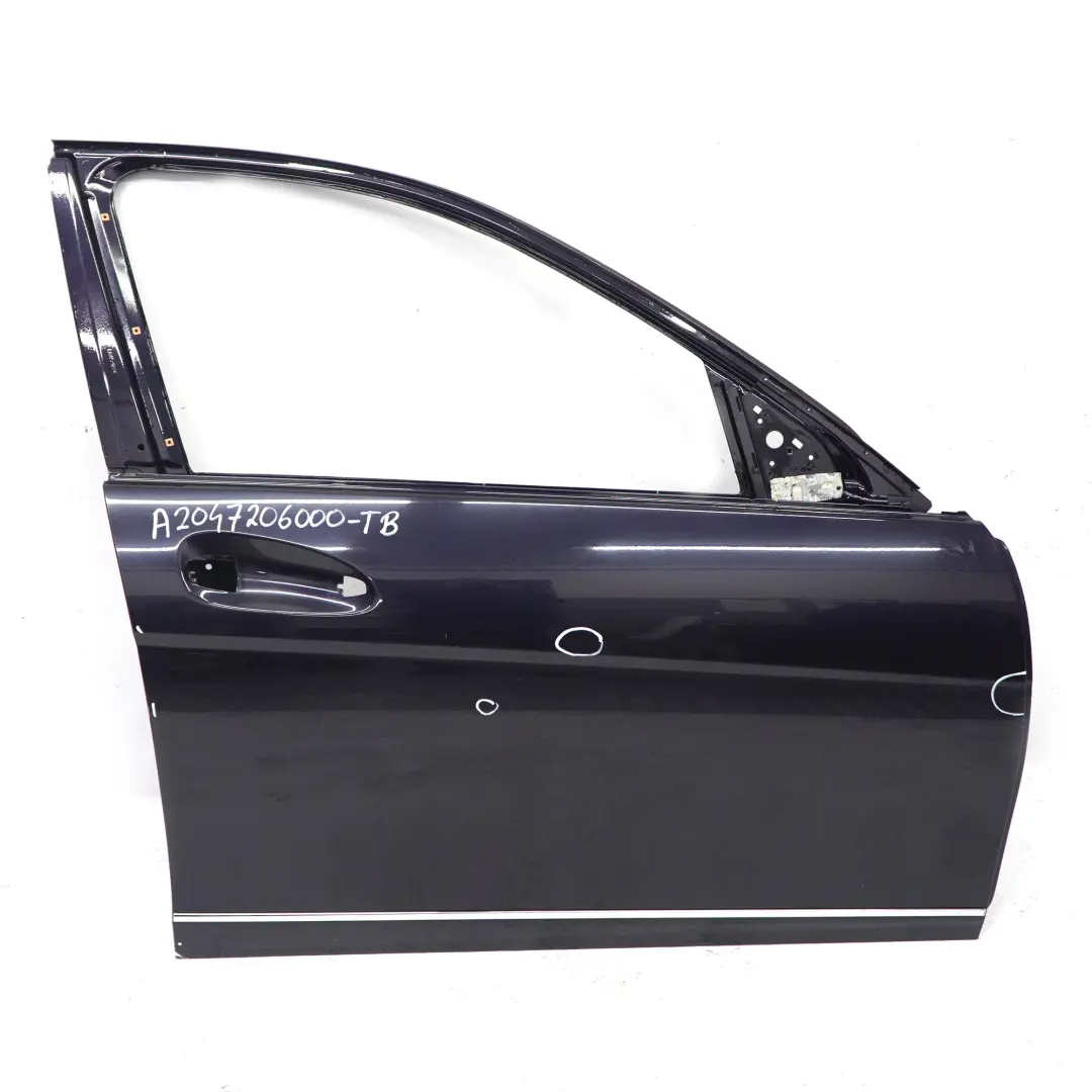 Door Front Right O/S Covering Tanzanite Blue Metallic - 359 to Mercedes W204 with Part number A2047206000 Mercedes W204 Door Front Right O/S Covering Tanzanite Blue Metallic - 359 - SKU A2047206000-TB - Part number A2047206000
