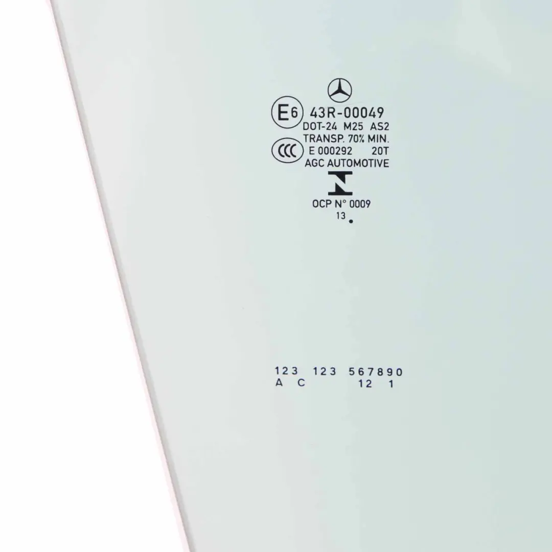 Mercedes W204 Door Window Glass Front Right O/S Glazing AS2 Coupe - SKU A2047250600 - Part number A2047250600