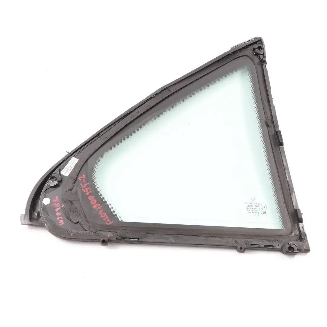 Cristal Trasero Izquierdo Puerta Cuarto Lado Verde AS2 para Mercedes W204 con número de pieza A2047300155 Mercedes W204 Cristal Trasero Izquierdo Puerta Cuarto Lado Verde AS2 - SKU A2047300155-2 - Número de pieza A2047300155