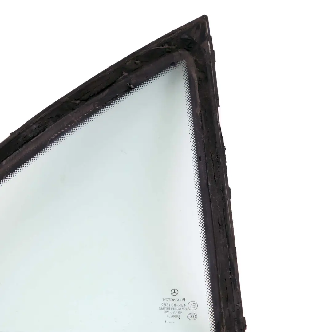Mercedes W204 Window Glass Rear Left N/S Door Quarter Side Green AS2 - SKU A2047300155 - Part number A2047300155