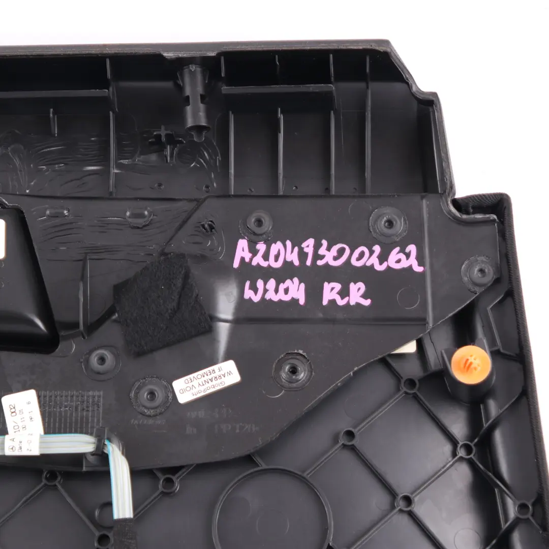 Mercedes W204 Door Card Rear Right O/S Trim Panel Covering Cloth - SKU A2047300262 - Part number A2047300262