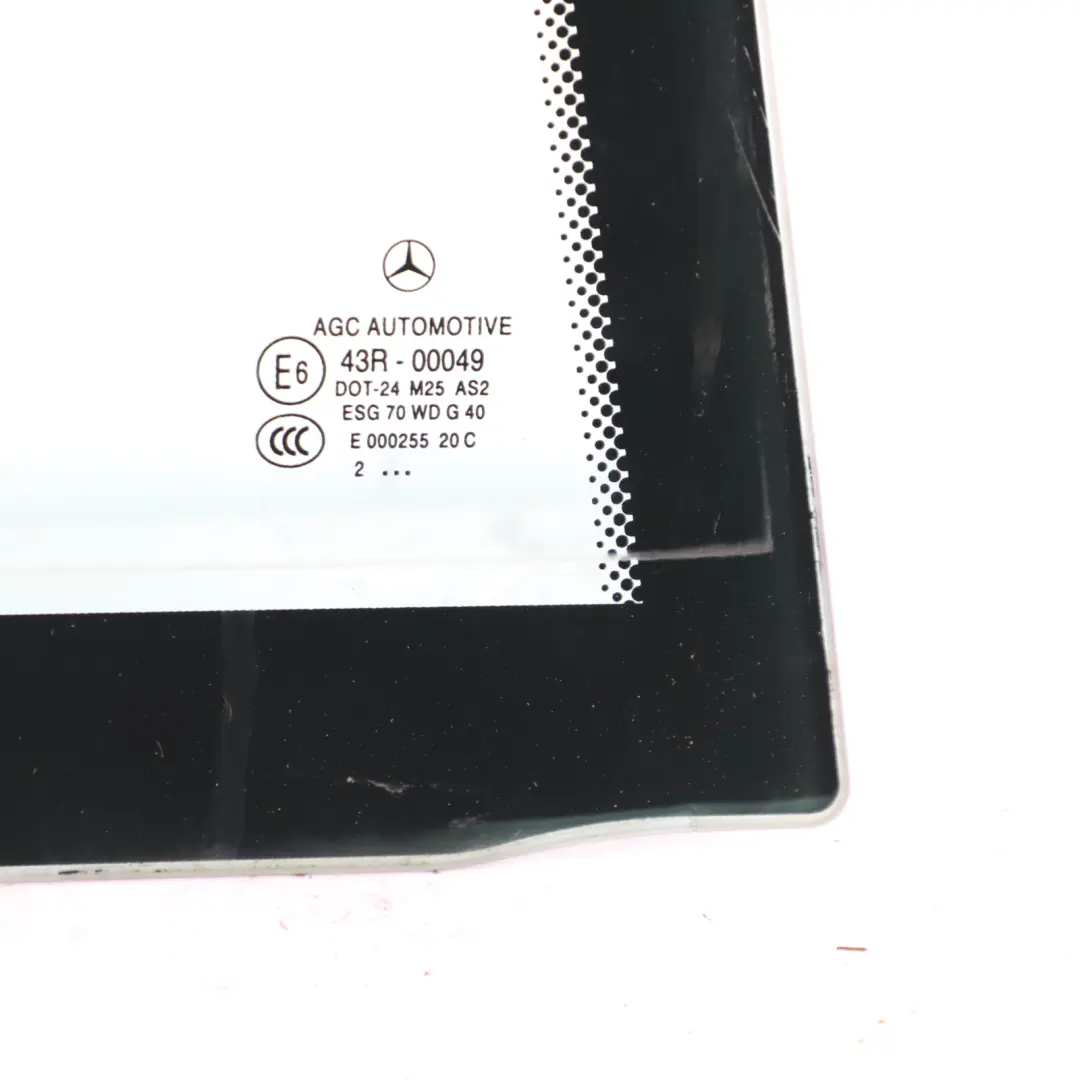 Mercedes W204 Cristal Ventana Puerta Trasera Derecha Lado Verde AS2 - SKU A2047300455 - Número de pieza A2047300455